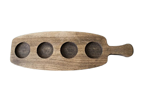 Підставка д/подачі напоїв дерево сет на 4 з ручкою (37*12*2см)