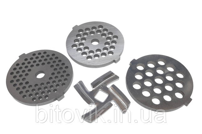 Ніж та решітка (3шт) для м'ясорубки Zelmer ZMM1510B ZMM1520B ZMM1525B ZMM1530B ZMM1535B ZMM1540B, фото 1