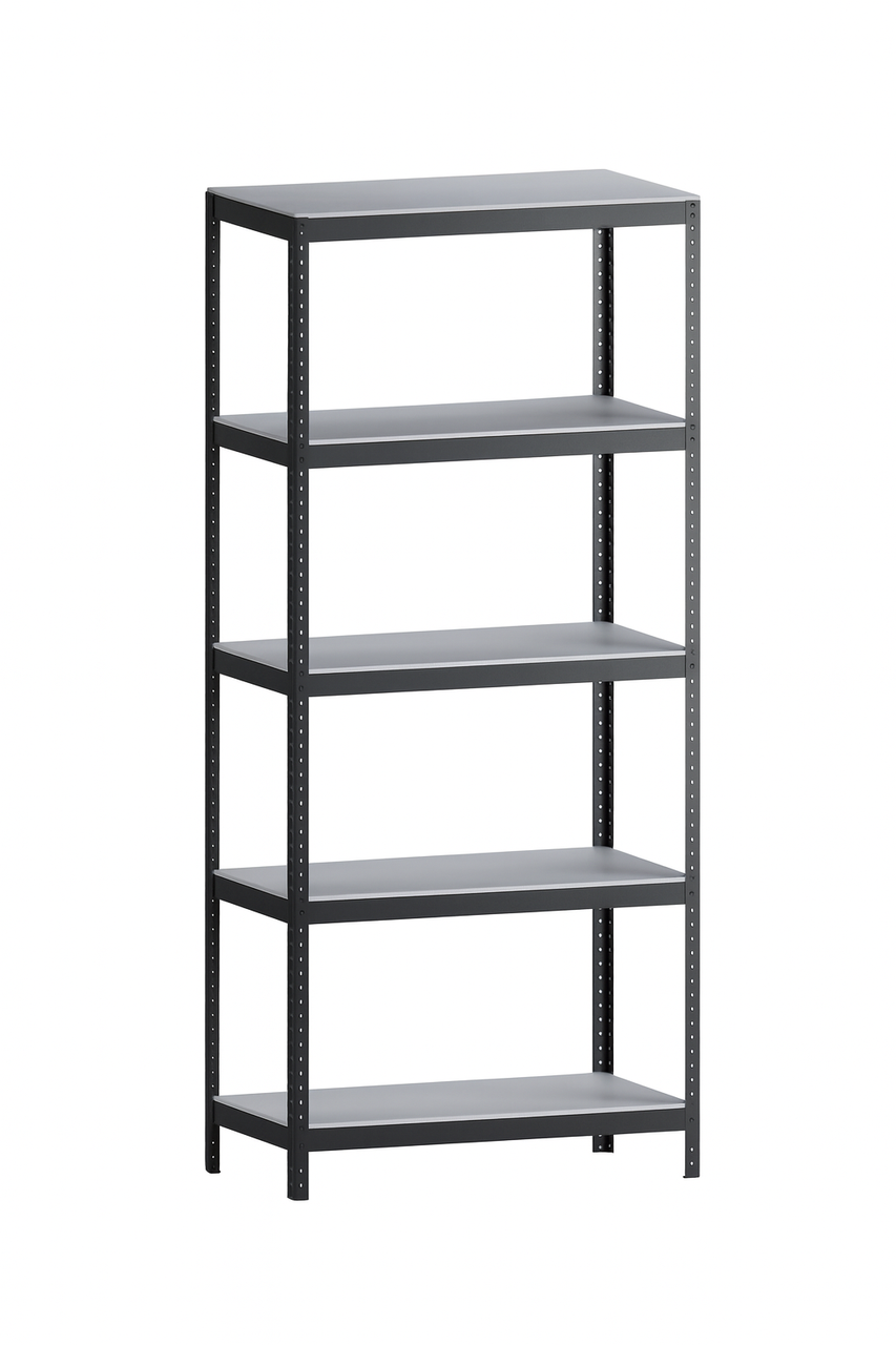 Стелаж | 1960–2500 мм | чорний | різні розміри | 150 кг/полка  | ДСП полки 16 мм  | металевий | оцинкований |  ЧК-81