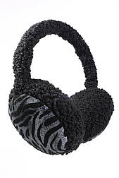 Теплі навушники в чорному кольорі з модним дизайном