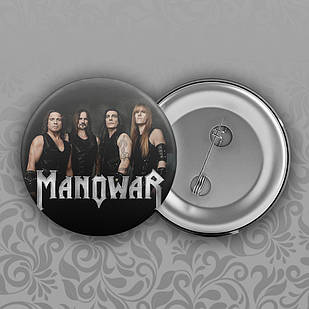 Значок 32 мм рок Manowar