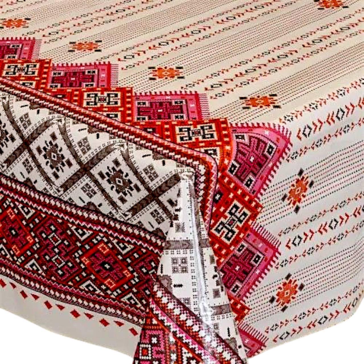 Клейонка рулонна Турецька Люкс з малюнком вишиванка