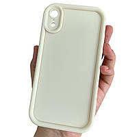 Чохол для iPhone Xr матовий молочний чохол з великими бортами