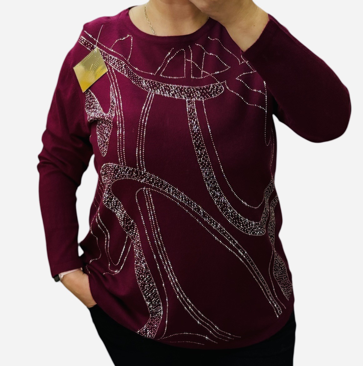 Жіночий кашеміровий светр,подовжений"G.L.S.A." Art: 25224 Розмір 52-60, фото 1