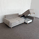 Компактний кутовий диван беж, фото 4