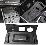 Бездротова зарядка телефона 15W в центральну консоль для Hyundai Tucson 3 TL 2015/2020, фото 4