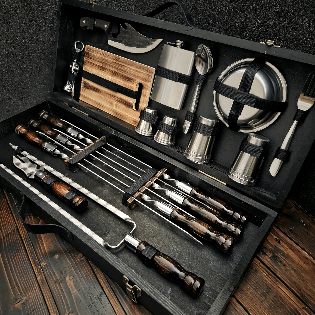 Набір шампурів у дерев'яному кейсі "Мангуст", фото 1