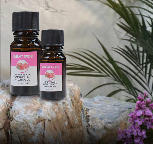 Набор эфирных водорастворимых масел Fragrant Garden 6 шт Набор аромомасел для увлажнителя воздуха Аромамасла для диффузора Набор натуральных эфирных масел  6 шт по 10 мл, жасмин, океан, цветочная смесь, зелёный чай, медовый персик, лаванда