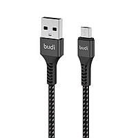 Кабель Budi Sync USB - micro USB Cable 1м 2.4A в оплітці DC210M10B