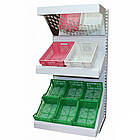 Овочевий стелаж 1900х950 мм ТИП 10, приставний стелаж Рістел, металевий стелаж торговий, стелаж для фруктів в магазин, фото 6