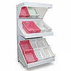 Овочевий стелаж 1900х950 мм ТИП 10, приставний стелаж Рістел, металевий стелаж торговий, стелаж для фруктів в магазин, фото 7