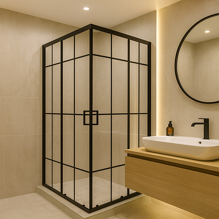 Душова кабіна SUNWAYS 90 SB 4 90х90х180 см без піддону прозоре скло розсувні двері, фото 2