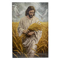 Икона Иисус с колосками образ на холсте без рамы SA010-2-3D 60*90