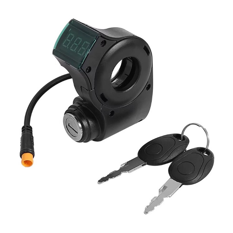 Вольтметр із замком запалювання для електросамокату Kugoo M4 3pin, фото 1