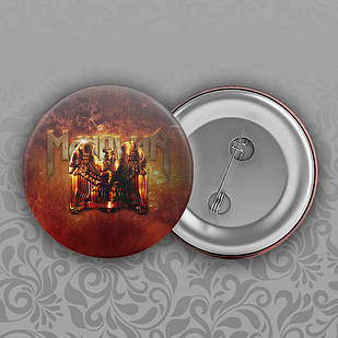 Значок 32 мм рок Manowar 006