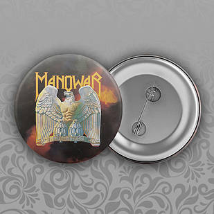 Значок 32 мм рок Manowar 008
