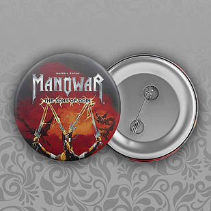 Значок 32 мм рок Manowar 011