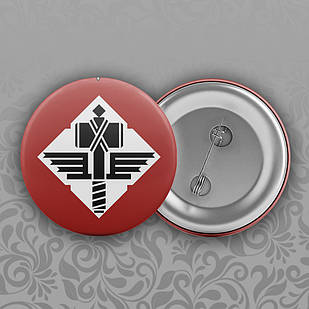 Значок 56 мм рок Manowar 015