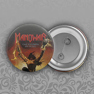 Значок 32 мм рок Manowar 016