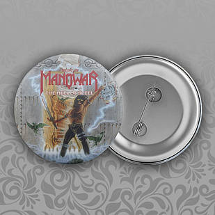 Значок 56 мм рок Manowar 019