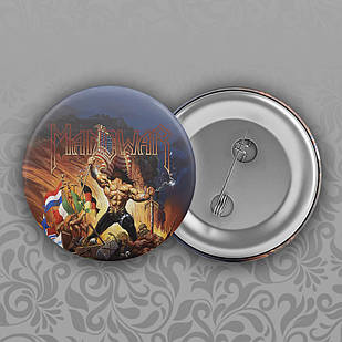 Значок 32 мм рок Manowar 021
