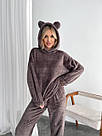 Жіночий домашній МАХРОВИЙ костюм ПІЖАМА ВЕДМЕДИК штани кофта МОККО 1564, фото 5
