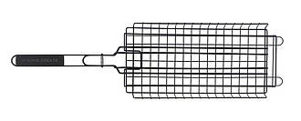 Решітка для гриля з чорним антипригарним покриттям (60,5 × 33 × 17 см)
