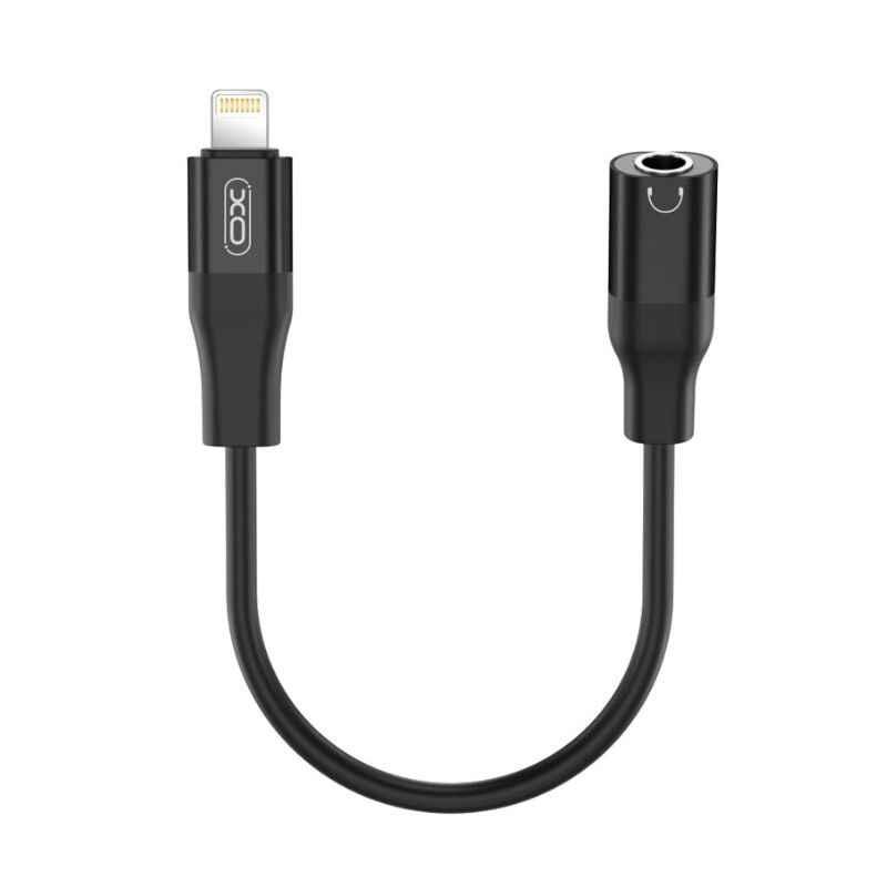 Перехідник аудіо XO Lightning to 3.5 мм чорний (NB181A), фото 1