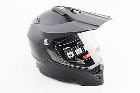 Кросовий мотошолом ендуро мотард чорний матовий