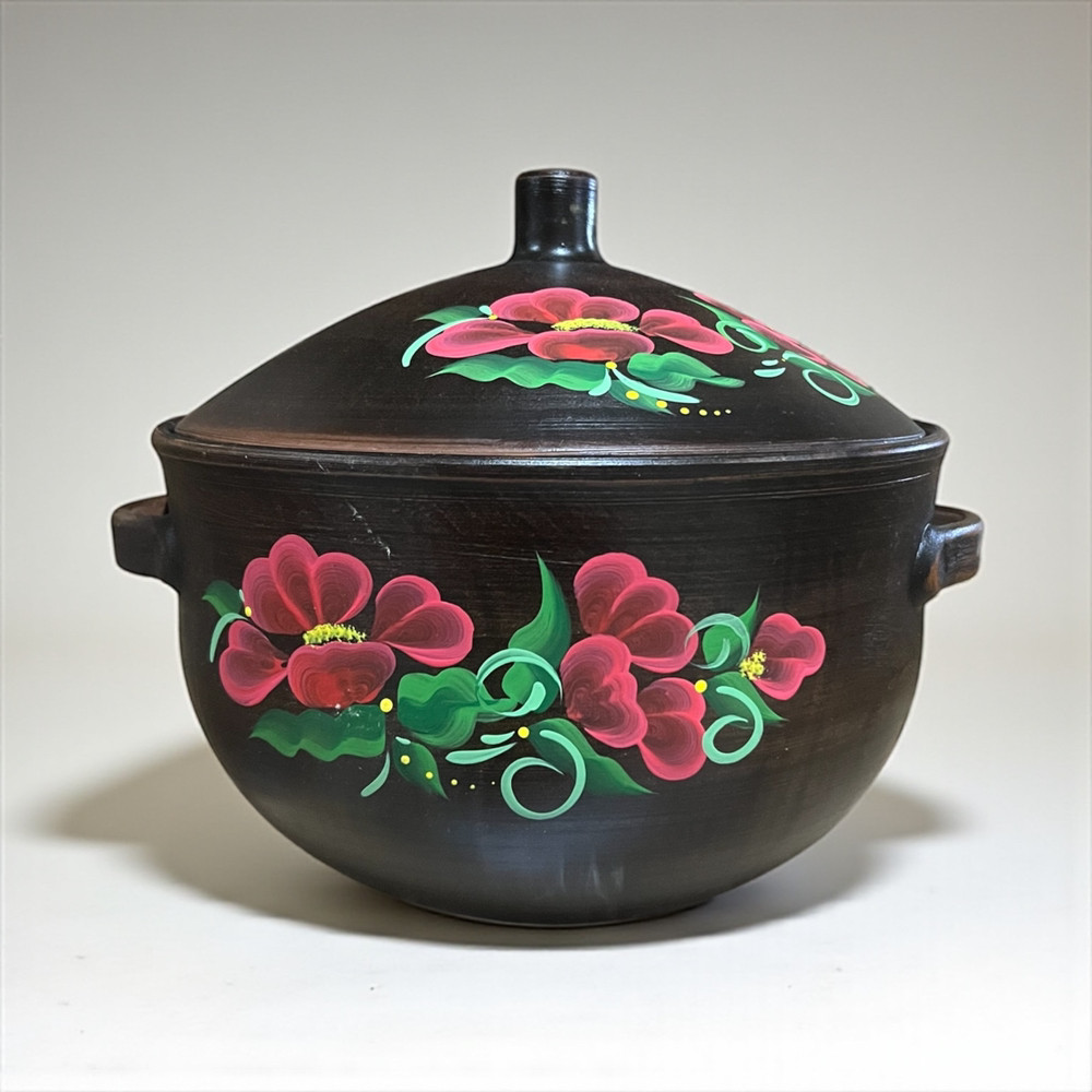 Супниця 4л Мак з червоної глини