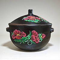 Супниця 4л Мак з червоної глини