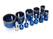 Набір коронок свердел алмазних AL-FA ALDHSS11 11 шт. 6–68 мм, фото 4