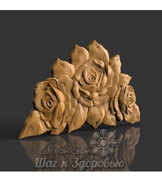 Барельєф троянди 3 Код/Артикул
