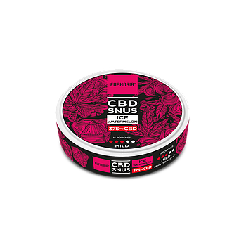 🌿 CBD снюс Euphoria Ice Watermelon | 15 мішечків | 375 мг