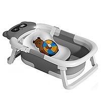 Ванночка складна для купання, сіра, 40×61×22 см