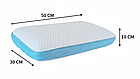 Ортопедична подушка для сну з ефектом пам'яті Memory Foam Шовк 50х30х10 см Якісна ортопедична подушка, фото 2