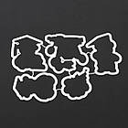 Набір силіконових штампів та ножів для скрапбукінгу Ведмедики NSH007, фото 3