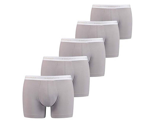 Труси-боксери чоловічі Head Mens Boxers (5 шт.) S Grey, фото 1