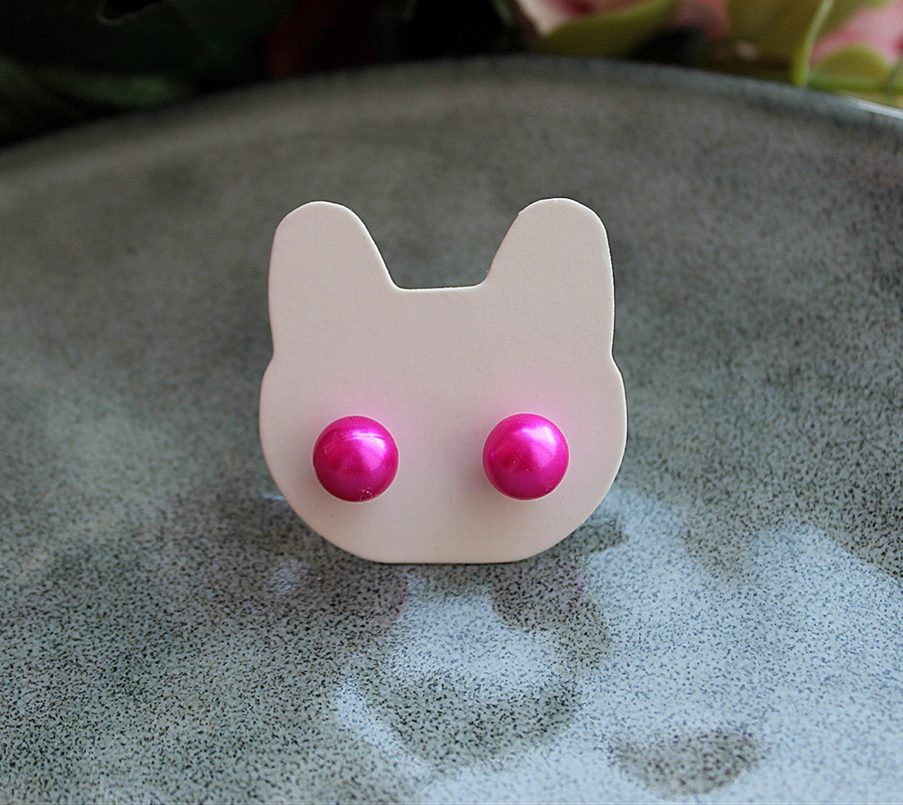 Сережки гвоздики "Малинові перлини", фото 1