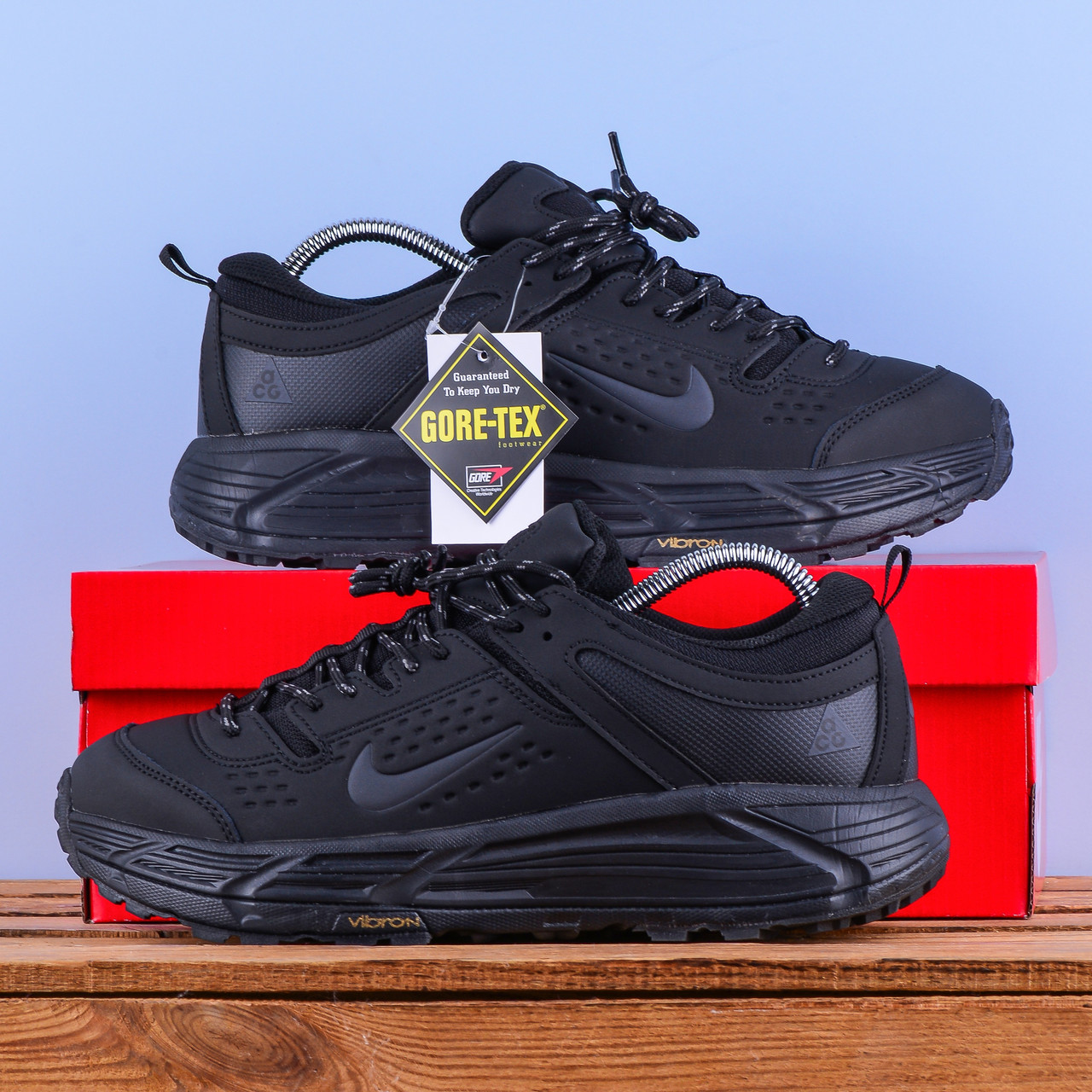 Розпродаж-! Зима термо Кросівки Nike ACG Running черевики чорні, фото 1