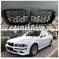 Diamond black Решетки радиатора Бмв е39 Тюнинг ноздри для е39 бмв стиль g series решетки бмв е39 черные соты 2шт комплект