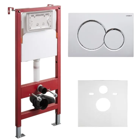 Комплект інсталяційний для унітазу KP Czech KT-0501-01 (з панеллю змиву KT-0601-01 Хром + звукоізоляція.) Чехія