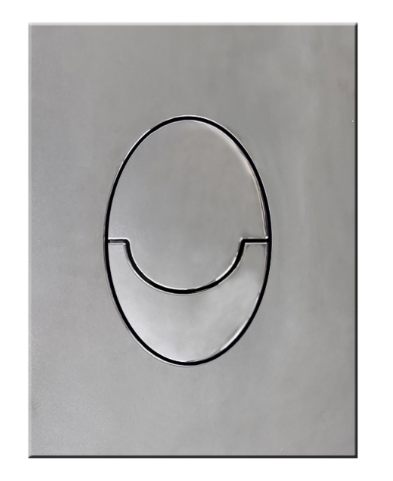 Панель змиву KP Czech KT-0606-01 (пластикова, закруглена кнопка) Чехія