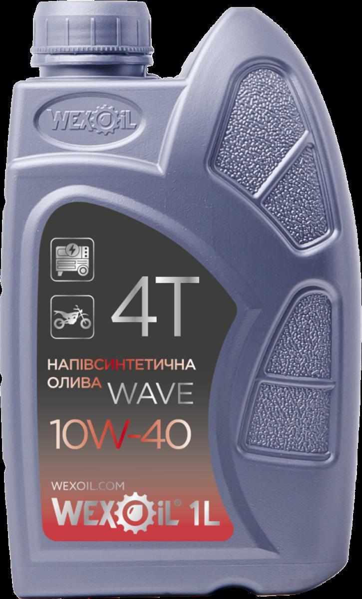 Олива моторна для чотиритактних двигунів Wexoil Wave 4T 10W-40 у каністрі, 1л., фото 1