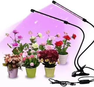 Фітолампа USB з кліпсою 2 лампи повного спектру, з таймером і регулюванням яскравості