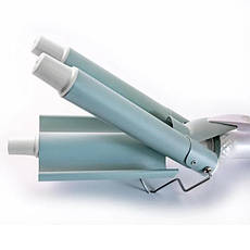 Плойка для локонів на три хвилі для завивки волосся, щипці VGR V-595 Professional, біла, фото 3