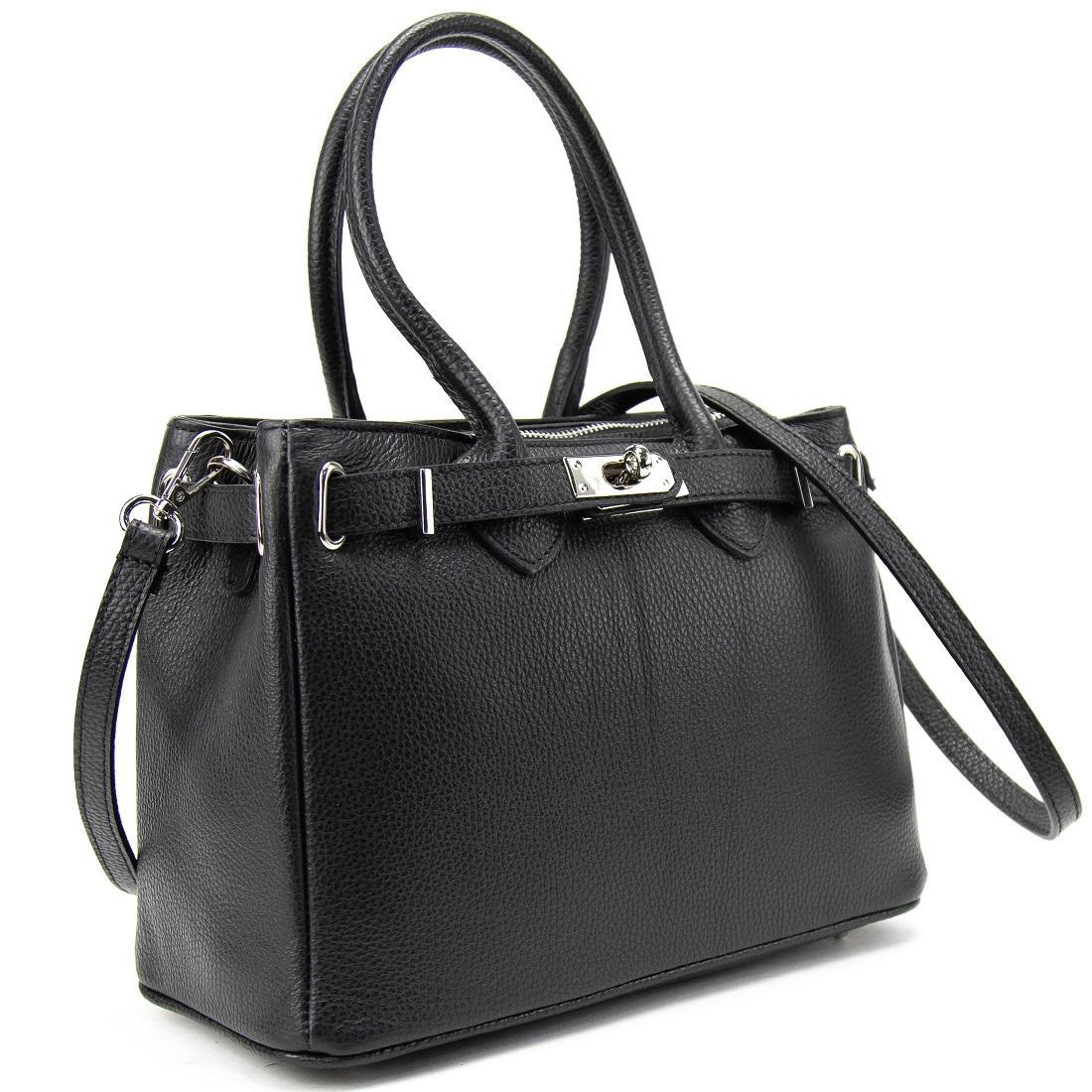 Сумка жіноча шкіряна класична Firenze Italy F-IT-86001A чорна