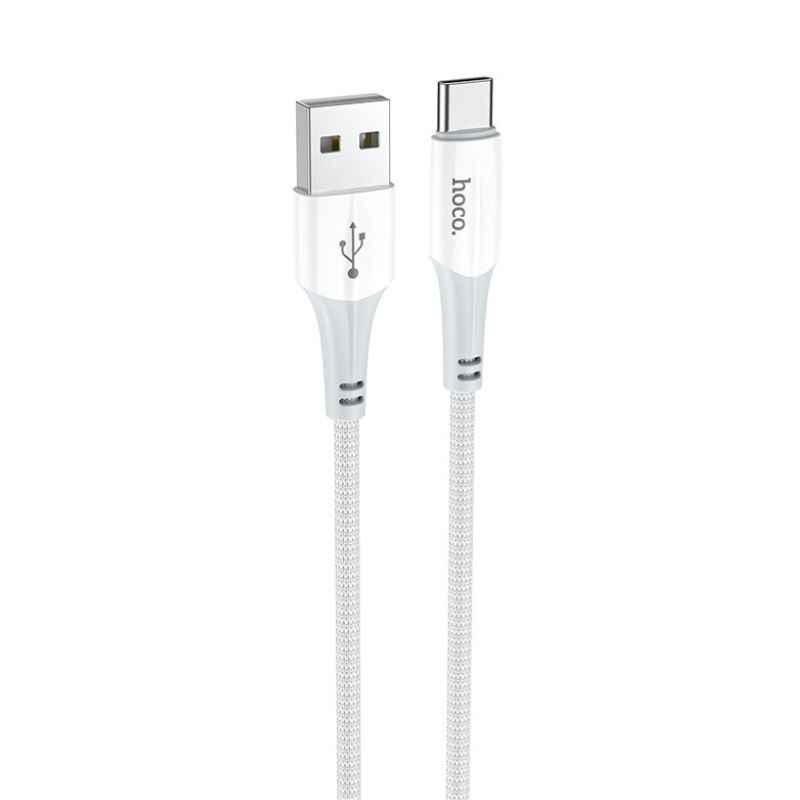 Кабель для зарядки та синхронізації Type-C 1м 3A Hoco X70 білий (X70-t/white), фото 1