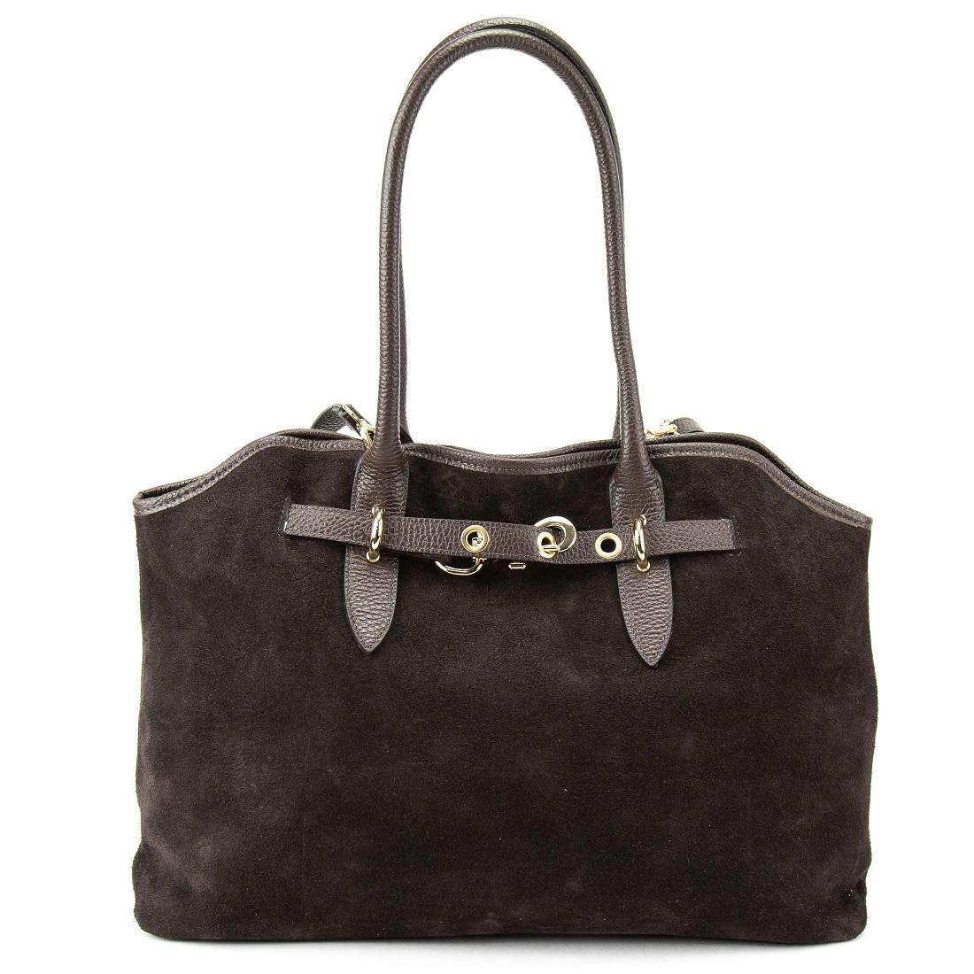 Сумка жіноча замшева Firenze Italy F-IT-7667DB шоколадна