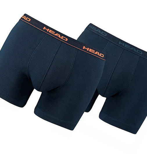 Труси-боксери чоловічі Head Mens Boxers (2 шт.) M Navy Peacoat/Orange, фото 2